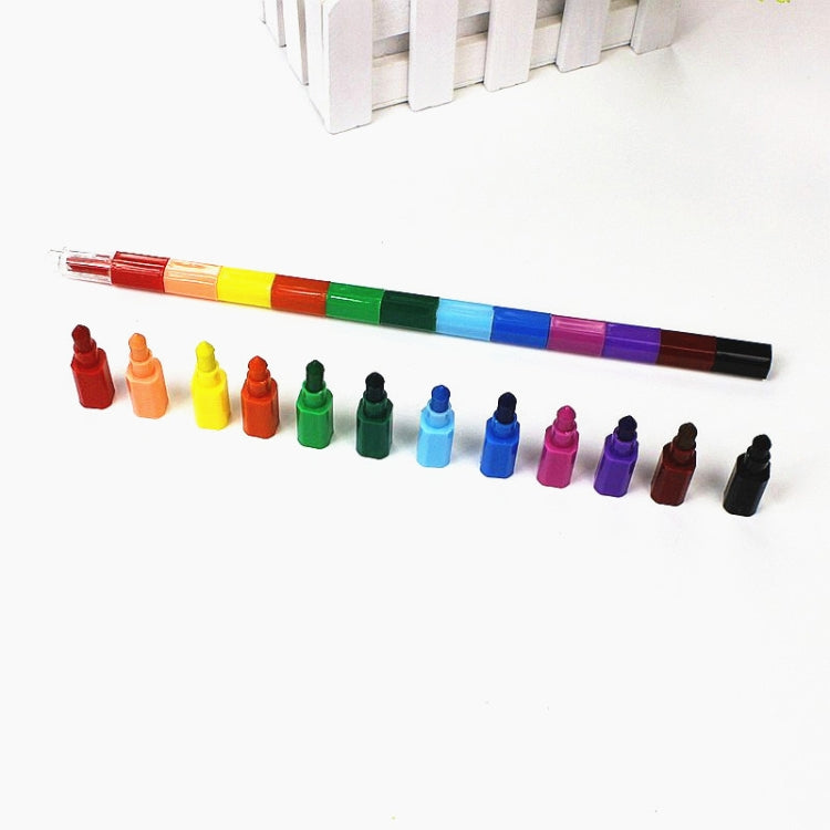 6pcs Creative Building Blocks Crayons Children 12 Colors Drawing Educational Toys, 6pcs 12 Colors Drawing Toys