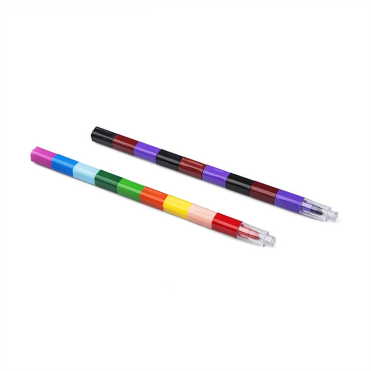 6pcs Creative Building Blocks Crayons Children 12 Colors Drawing Educational Toys, 6pcs 12 Colors Drawing Toys