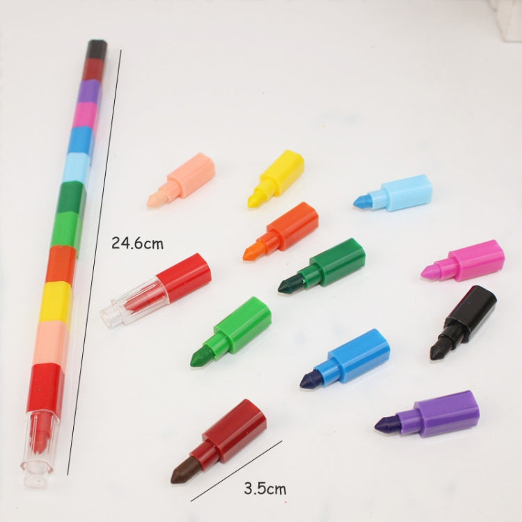 6pcs Creative Building Blocks Crayons Children 12 Colors Drawing Educational Toys, 6pcs 12 Colors Drawing Toys