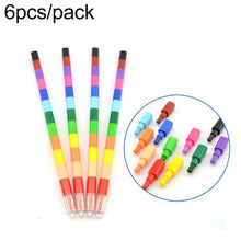 Load image into Gallery viewer, 6pcs Creative Building Blocks Crayons Children 12 Colors Drawing Educational Toys, 6pcs 12 Colors Drawing Toys