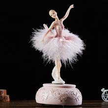 Load image into Gallery viewer, Elegant Refined Ballerina Dance Carousel Feather Music Box