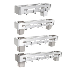 Kitchen Wall-mounted Rack Free Punching Chopsticks Holder, Brushed 30cm, Brushed 40cm, Brushed 50cm, Brushed 60cm, Black 30cm, Black 40cm, Black 60cm