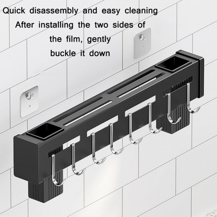 Kitchen Wall-mounted Rack Free Punching Chopsticks Holder, Brushed 30cm, Brushed 40cm, Brushed 50cm, Brushed 60cm, Black 30cm, Black 40cm, Black 60cm