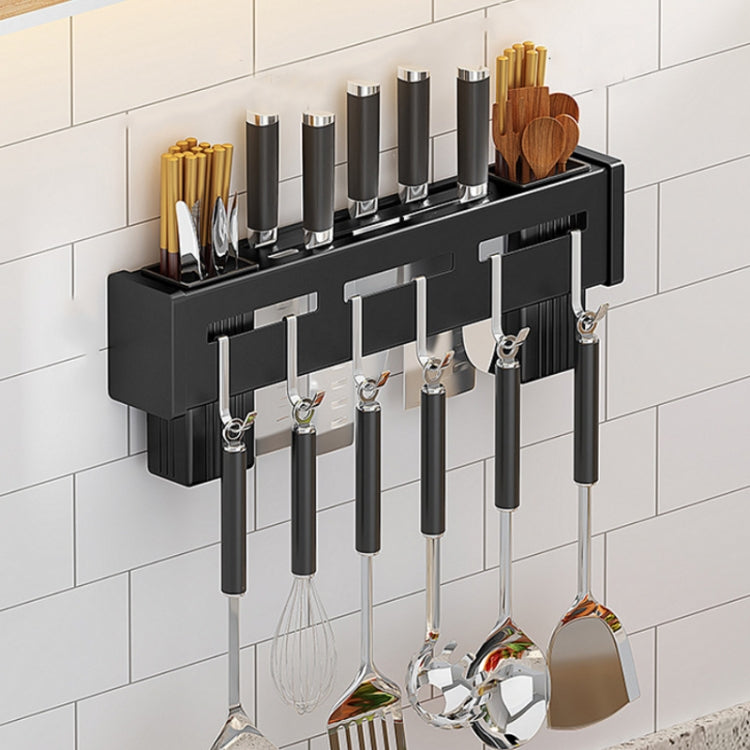 Kitchen Wall-mounted Rack Free Punching Chopsticks Holder, Brushed 30cm, Brushed 40cm, Brushed 50cm, Brushed 60cm, Black 30cm, Black 40cm, Black 60cm