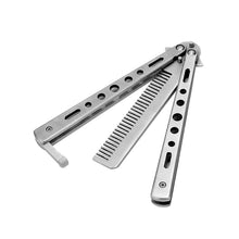 Load image into Gallery viewer, Salon Stainless Steel Practice Comb Practice Knife (Uncut) Butterfly Comb
