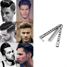 Load image into Gallery viewer, Salon Stainless Steel Practice Comb Practice Knife (Uncut) Butterfly Comb