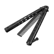 Load image into Gallery viewer, Salon Stainless Steel Practice Comb Practice Knife (Uncut) Butterfly Comb