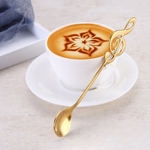 Load image into Gallery viewer, Creative Musical Note Spoon Coffee Stirring Scoop Stainless Steel Titanium Music Bar Spoon Gift Spoon