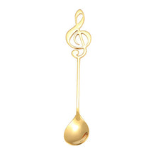 Load image into Gallery viewer, Creative Musical Note Spoon Coffee Stirring Scoop Stainless Steel Titanium Music Bar Spoon Gift Spoon