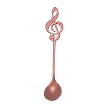 Load image into Gallery viewer, Creative Musical Note Spoon Coffee Stirring Scoop Stainless Steel Titanium Music Bar Spoon Gift Spoon