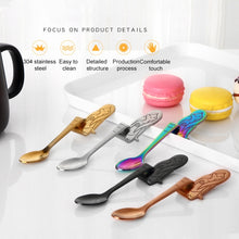 Load image into Gallery viewer, Creative Coffee Spoon Mermaid Shape Handle Spoons Flatware Drinking Tools, Black, Gold, Symphony, Rose Gold, True Color