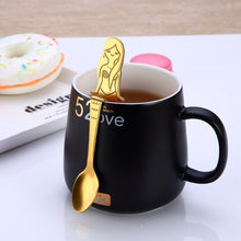 Load image into Gallery viewer, Creative Coffee Spoon Mermaid Shape Handle Spoons Flatware Drinking Tools, Black, Gold, Symphony, Rose Gold, True Color