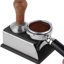 Load image into Gallery viewer, Stainless Steel Silicone Espresso Coffee Tamper Stand Barista Tool Powder Pad Hammer Pad