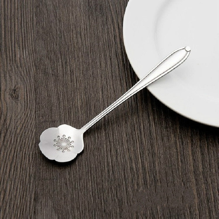 3 PCS Stainless Steel Household Creative Flower Spoon Coffee Stirring Spoon, Cherry Blossom Spoon, Rose Flower Spoon, Sun Flower Spoon, Sunflower Spoon, Pansy Flower Spoon, Bellflower Spoon, Plum Flower Spoon, Cosmos Flower Spoon