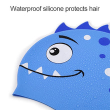 Load image into Gallery viewer, Children Cartoon Dinosaur Comfortable Silicone Swimming Cap