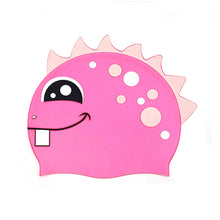 Load image into Gallery viewer, Children Cartoon Dinosaur Comfortable Silicone Swimming Cap