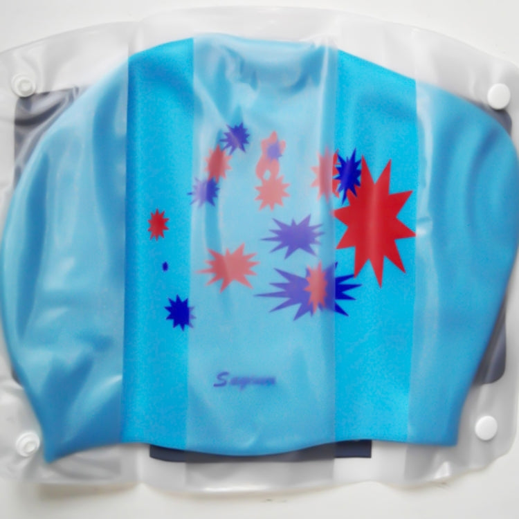 Printed Silicone Swimming Cap Waterproof Swimming Cap for Long Hair
