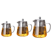 Load image into Gallery viewer, Large Capacity Heat Resistant Glass Teapot Tea Set With Stainless Steel Filter For Kung Fu Tea, 450ML, 550ML, 750ML, 950ML
