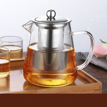 Load image into Gallery viewer, Large Capacity Heat Resistant Glass Teapot Tea Set With Stainless Steel Filter For Kung Fu Tea, 450ML, 550ML, 750ML, 950ML