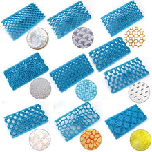 Load image into Gallery viewer, 2 PCS Cake Fondant Tool Heart Shaped Diamond Texture Plaid Overpass Quyi Seal Printing Mould