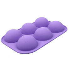Load image into Gallery viewer, 2 PCS 6 Even Small Semi-Circular Silicone Cake Mold Jelly Scented Candle Plaster Mold, Small Semi-Circular