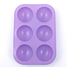 Load image into Gallery viewer, 2 PCS 6 Even Small Semi-Circular Silicone Cake Mold Jelly Scented Candle Plaster Mold, Small Semi-Circular