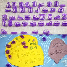 Load image into Gallery viewer, 40pcs / Set Alphanumeric Plastic Cookie Molds Symbol Fondant Cake Decorative Printing Molds, Alphanumeric Shape