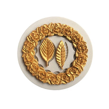 Load image into Gallery viewer, 2 PCS Rose Garland Rose Leaf Silicone Fondant Mold Cake Edging Decoration Tool Baking Glue Mold