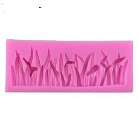 2 PCS Grass Decoration Liquid Silicone Mold Fondant Cake Mold, Grass Shape
