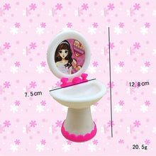 Load image into Gallery viewer, 3 PCS Doll House Plastic Accessories Set Wash Basin Toilet