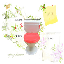 Load image into Gallery viewer, 3 PCS Doll House Plastic Accessories Set Wash Basin Toilet