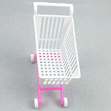 Load image into Gallery viewer, 3 PCS Plastic Doll Simulation Trolley Shopping Cart Toy Children Birthday Gift