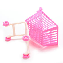 Load image into Gallery viewer, 3 PCS Plastic Doll Simulation Trolley Shopping Cart Toy Children Birthday Gift