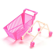 Load image into Gallery viewer, 3 PCS Plastic Doll Simulation Trolley Shopping Cart Toy Children Birthday Gift