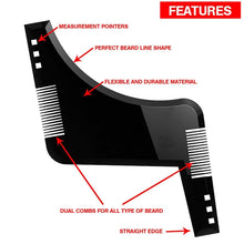 Load image into Gallery viewer, Double-sided Beard Comb Molding Template Tool Beard Shaping Styling Tool With Inbuilt Comb