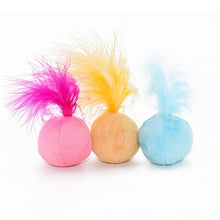 Load image into Gallery viewer, Ring Bell Feathers Tease Cats Toys Plush Pet Cat Toys