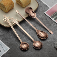 Load image into Gallery viewer, Stainless Steel Coffee Mixing Spoon Creative Musical Instrument Shape Spoon, Guitar Silver, Octagonal Silver, Lute Silver, Yueqin Silver, Guitar Titanium Gold, Octagonal Titanium Gold, Lute Titanium Gold, Yueqin Titanium Gold, Guitar Rose Gold         ...