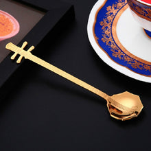 Load image into Gallery viewer, Stainless Steel Coffee Mixing Spoon Creative Musical Instrument Shape Spoon, Guitar Silver, Octagonal Silver, Lute Silver, Yueqin Silver, Guitar Titanium Gold, Octagonal Titanium Gold, Lute Titanium Gold, Yueqin Titanium Gold, Guitar Rose Gold         ...
