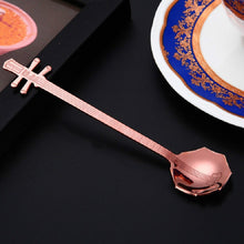 Load image into Gallery viewer, Stainless Steel Coffee Mixing Spoon Creative Musical Instrument Shape Spoon, Guitar Silver, Octagonal Silver, Lute Silver, Yueqin Silver, Guitar Titanium Gold, Octagonal Titanium Gold, Lute Titanium Gold, Yueqin Titanium Gold, Guitar Rose Gold         ...