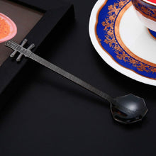Load image into Gallery viewer, Stainless Steel Coffee Mixing Spoon Creative Musical Instrument Shape Spoon, Guitar Silver, Octagonal Silver, Lute Silver, Yueqin Silver, Guitar Titanium Gold, Octagonal Titanium Gold, Lute Titanium Gold, Yueqin Titanium Gold, Guitar Rose Gold         ...