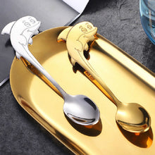 Load image into Gallery viewer, 2 PCS Stainless Steel Dolphin Shape Cartoon Coffee Stirring Spoon Ice Cream Spoon Child Feeding Spoon