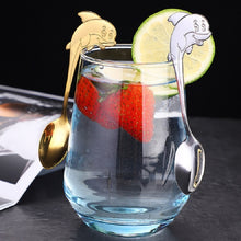 Load image into Gallery viewer, 2 PCS Stainless Steel Dolphin Shape Cartoon Coffee Stirring Spoon Ice Cream Spoon Child Feeding Spoon