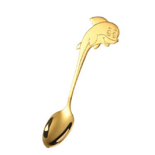 Load image into Gallery viewer, 2 PCS Stainless Steel Dolphin Shape Cartoon Coffee Stirring Spoon Ice Cream Spoon Child Feeding Spoon