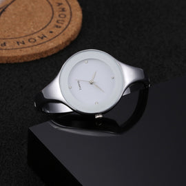 Women Simple Style Alloy Thin Strap Quartz Watch