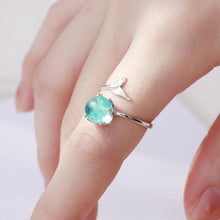 Load image into Gallery viewer, Women Fashion Blue Crystal Mermaid Shape Open Rings