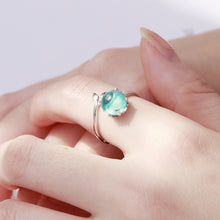 Load image into Gallery viewer, Women Fashion Blue Crystal Mermaid Shape Open Rings