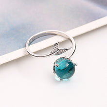 Load image into Gallery viewer, Women Fashion Blue Crystal Mermaid Shape Open Rings