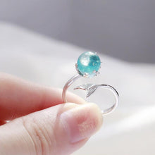 Load image into Gallery viewer, Women Fashion Blue Crystal Mermaid Shape Open Rings