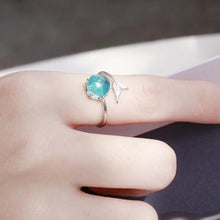 Load image into Gallery viewer, Women Fashion Blue Crystal Mermaid Shape Open Rings
