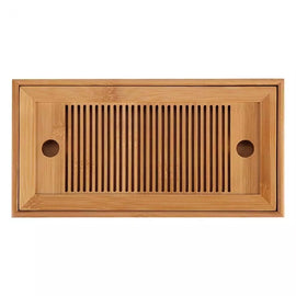 Bamboo Tea Trays Kung Fu Tea Accessories Tea Tray Table With Drain Rack, Bamboo Tea Trays